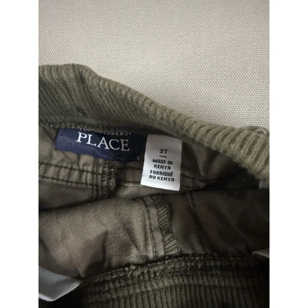 Children's Place Boys Pants Drawstring Pull On Camouflage Green Size 3T